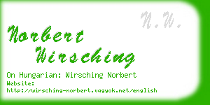 norbert wirsching business card